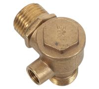 Anneome Air Compressor Check Valve Silent Copper One Way Valve 1/2" X 3/4" X 1/8" Female Thread Pneumatic Compressor Accessory