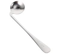 Anneome Angled Stainless Steel Feeding Spoon for Right Handed Seniors, Curved Aid Utensil for Self-Feeding and Patient Care, Lightweight Ergonomic Spoon for Bedridden Use