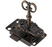 Anneome Antique Padlock Cabinet Locks with Key, Vintage Iron and Zinc Alloy Furniture Lock Set for Securing Cabinets and Drawers, for DIY Projects and Versatile Use