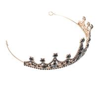 Anneome Baroque Crowns Wedding Headband Vintage Crystal Bridal Crown Delicate Hair Accessory for Photography and Birthday