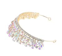 Anneome Baroque Rhinestone Wedding Tiara Bridal Crown Hair Accessory for Women Dazzling Crystal Headpiece for Photography Birthday Party Prom and Formal Occasions
