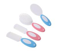 Anneome Bath Brush Set with Soft Nylon Bristles and Ergonomic Handle for Newborns and Gentle Hair Washing Grooming and Bathing Tool Pink and Blue Combo for Care