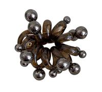 Anneome Beaded Head Rope Ponytail Holders Tie Curly Hair Accessories Women Thick Hair Elastic Thin Thick Ponytail Holder Plastic Dark Brown