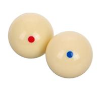 Anneome Billiard Balls Multi Game Compatibility Cue Ball Trainer 2pcs White with Six Dot Training Design Resin Material for Practice in Billiard Room