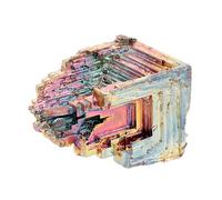 Anneome Bismuth Crystal Craft Irregular Bismuth Ore Mineral Specimen for Table Decor Wear Resistant Unique Crystal Ornament for Home Office Bedroom Display Collection
