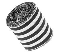 Anneome Black White Wired Edge Ribbon 6.3cm X 10 Yards Striped Polyester Rustic Decorative Ribbon for Wrapping Christmas Tree Farmhouse DIY