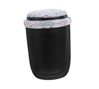 Anneome Bling Car Ashtray Smokeless with Lid Automatic LED Light Portable Cup Holder Fits Cars Rhinestone Finish Windproof Cigar Holder Interior Trash Can Accessories