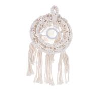 Anneome Boho Macrame Table Lampshade Handwoven Cotton Light Cover for Floor Lamp Chandelier Wall Lamp Decor Soft Diffused Glow Easy Installation Relaxing Ambient Lighting for Bedroom