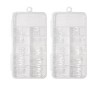 Anneome Boxed Manicure Nail Pieces 200PCS Waterdrop French Tip False Nail Tips Full Cover for Accessories