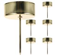 Anneome Candle Holder with Spike 6 pack Metal Candle Cup Insert for Christmas Tree Decoration Party Favors Festive Holder for Tealights and Holiday Displays