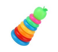 Anneome Candy Color Ring Toss for Safe Plastic Educational Outdoor Toss Game Fun Skill Development Vibrant Rainbow Design for Active Play and Learning
