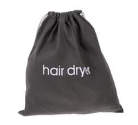 Anneome Canvas Drawstring Bag for Hair Dryer Storage Multifunctional Practical Organizer Pouch for Home and Travel Dustproof Dust Cover Dark Grey Embroidered English Design