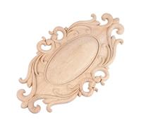Anneome Carved Cabinet Door Onlay Wood Applique European Style Solid Wood Beige Unpainted Easy to Spray Paint Safe to Use Decorate The Doors and Walls