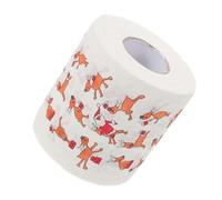 Anneome Christmas Toilet Paper Roll with Creative Socks Patterns Non Bleached Soft Tissue for Bathroom Home Classroom Holiday Decoration Practical Xmas Printed Bathroom Tissue