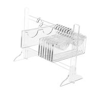 Anneome Clear Acrylic Eyelash Storage Rack with Hanger Shape Portable Lash Organizer for Grafted and False Eyelashes Compact Reusable Display Stand for Travel and Daily Use Transparent