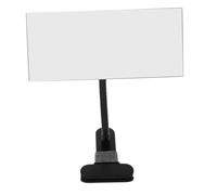 Anneome Clip-on Computer Rear View Mirror with Frame Adjustable Convex Desk Mirror for Office Cubicle Security Black Monitor Clip to See behind You