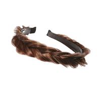Anneome Comfortable Lightweight Braided Hairband with Teeth Anti-slip Design for Women Daily Wear Party Hair Tying and Styling Accessory in Light Brown