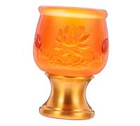 Anneome Compact Glass Buddha Chalice Cup for Worship and Temple Rituals Portable Elegant Offering Goblet with Smooth Surface for Easy Cleaning Sacred Water and Tea Vessel for Home