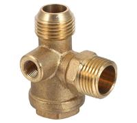 Anneome Copper Air Compressor Check Valve Npt Brass Bleeder Unloader Valve with One-Way Regulator for Pneumatic Pump Hose Industrial Grade Heat Resistant Compressor Discharge Accessory