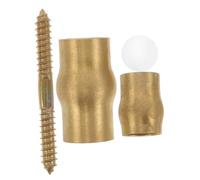 Anneome Copper Slip Walking Stick Ferrules Set for Elderly Cane Replacement DIY Hardware Kit Secure Grip Joint Accessories for Walking Sticks Easy Install for Indoor and Outdoor Use