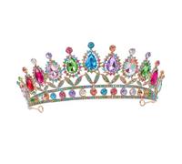 Anneome Crystal Glass Bridal Crown Tiaras for Women Lightweight Princess Headband Bride Hair Accessories for Wedding Party Birthday Photography Elegant Headdress with Radiant Sparkle