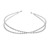Anneome Crystal Rhinestone Headband Lightweight Wedding Hair Accessories for Brides Dazzling Crown Headpiece with High Gloss Texture Comfortable Bridal Hairband