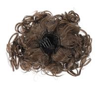 Anneome Curly Messy Hair Bun Extension Tie Short Ponytail Chignon Hairpiece with Elastic Net Voluminous Tousled Updo for Women Daily Wear Weddings Parties Office and Special Occasions