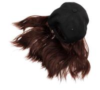 Anneome Curly Wave Baseball Cap Wig for Women Lightweight Synthetic Hair Hat with Wavy Style Comfortable for Daily Wear Sports Parties Halloween and Fashion Events