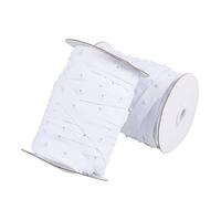 Anneome Curtain Press Button 1.8cm Mother-in-Law Buckle Snap Fastener Belt Snapper White 2 Rolls 50cm Webbing Belt