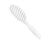 Anneome Curved Plastic Massage Comb Lightweight Hairdressing Styling Tool for Women Portable Detangling Hairbrush for Curly Hair Care and Scalp Massage