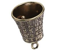 Anneome Decorative Brass Bell Pendant Chinese Style Keychain Charm Durable Bell for DIY Keyring Bag Accessories Feng Shui Ornament