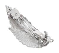 Anneome Delicate Leaf Hair Clip for Women Vintage Silver Metal Snap Barrette Sturdy Non-fade Hair Clamp for Elegant Hairstyles Suitable for Birthdays and Festivals
