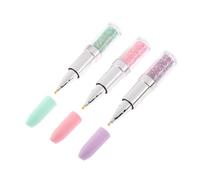 Anneome DIY Cross Stitch Embroidery Tools 3pcs Lipstick Shape Drill Pen Nail Art Dotting Pen Embroidery Accessories Pink Purple Green for Rhinestone Painting and Crafts