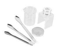 Anneome DIY Lipstick Repair Kit with Silicone Mold Measuring Beakers Wax Candle Spoons for Beauty Enthusiasts and Beginners Fit for Brands Portable Lipstick Making Equipment