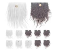 Anneome DIY Scandinavian Gnome Beard Craft Kit 24pcs Set with White Dark Grey Fabric Beards 1.5cm Wooden Nose Beads No Sew Tomte for Christmas Wreath and Tiered Tray Decor