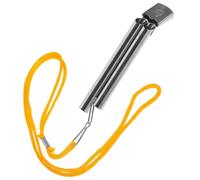 Anneome Double-Tone Stainless Steel Sports Whistle with Lanyard Metal Referee Whistle for Soccer Basketball and Emergency Use for Coaches and Outdoor Activities