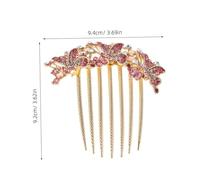 Anneome Elegant Rhinestone Butterfly Hair Comb for Women Secure Side Hair Comb with Sparkling Crystals Compact Travel Friendly Updo Styling Headdress for Weddings and Parties