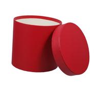 Anneome Elegant Round Floral Arrangement Box Premium Reusable Packaging for Bouquets for Weddings Birthdays and Anniversaries Durable Matte Red Design Practical and Stylish Floral