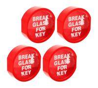 Anneome Emergency Door Key Lock Box 4pcs Red Plastic with Wall Mounted Convenience and Spacesaving Installation, for House Keys in Traditional Fire Extinguisher Cabinet