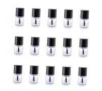 Anneome Empty Glass Nail Polish Bottles with Brush Cap 5ml 15pcs round Shape, Convenient Design Simple and Classical Style for Travel and Salon Use