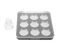 Anneome Empty Magnetic Eyeshadow Palette 9-pan Refillable Organizer with 26.5mm Pans, Black Compact Case with Iron Tray for Travel and DIY Pigment Storage