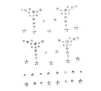 Anneome Face Jewels Stickers Glitter Gems for Face Eye Body Makeup Decoration Adhesive with Various Shapes Easy Application for Glamorous Daily Style