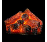 Anneome Flameless 3d Charcoal Flame Lamp Resin Fake Fire Lamp Led Simulation Fireplace Light Indoors Outdoors Decorative Night Light Without Battery