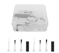 Anneome Flat Nail Polish Replacement Brush Set Wooden Handle 3 Gel Nail Brushes for Manicure and Home Salon Use