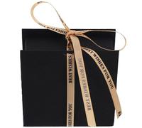 Anneome Folding Magnetic Box with Ribbon and Magnetic Closure Lid, Small Black Present Box for Mother’S Day, Wedding, and Valentine’S Packaging