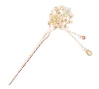 Anneome Gemstone Flower Hair Stick Alloy Hair Chopsticks Womens Styling Accessory Elegant Ethnic Classical Hairpin Chignon Updos