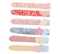 Anneome Glitter Hair Bang Patch Stickers Nylon Knitting Fabric 6pcs Hold Side Hair Securely Not Easy to Break for Women and Girls for Daily Use