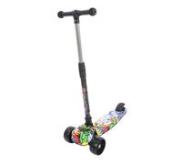 Anneome Glow Folding Electric Scooter with Protective Gear Set Fun Music Feature Flashing Wheels Durable Safe Design for Outdoor Adventures