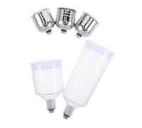 Anneome Gravity Feed Airbrush Paint Cups with Oxygen Injection System Corrosion-Resistant Plastic Spray Pot Replacement for Oil Paint Accessories Portable Kit for Professional and Hobby