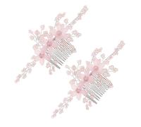 Anneome Handcrafted Acrylic Crystal Bridal Hair Comb with Flower Design Versatile Wedding Hair Accessory for Brides and Bridesmaids Vintage Style Side Comb for Party Prom and Special